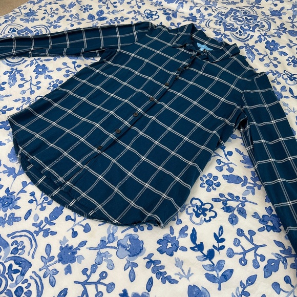 Women's Draper James Blue and White Window Pane Flannel Size 4 - Picture 14 of 14